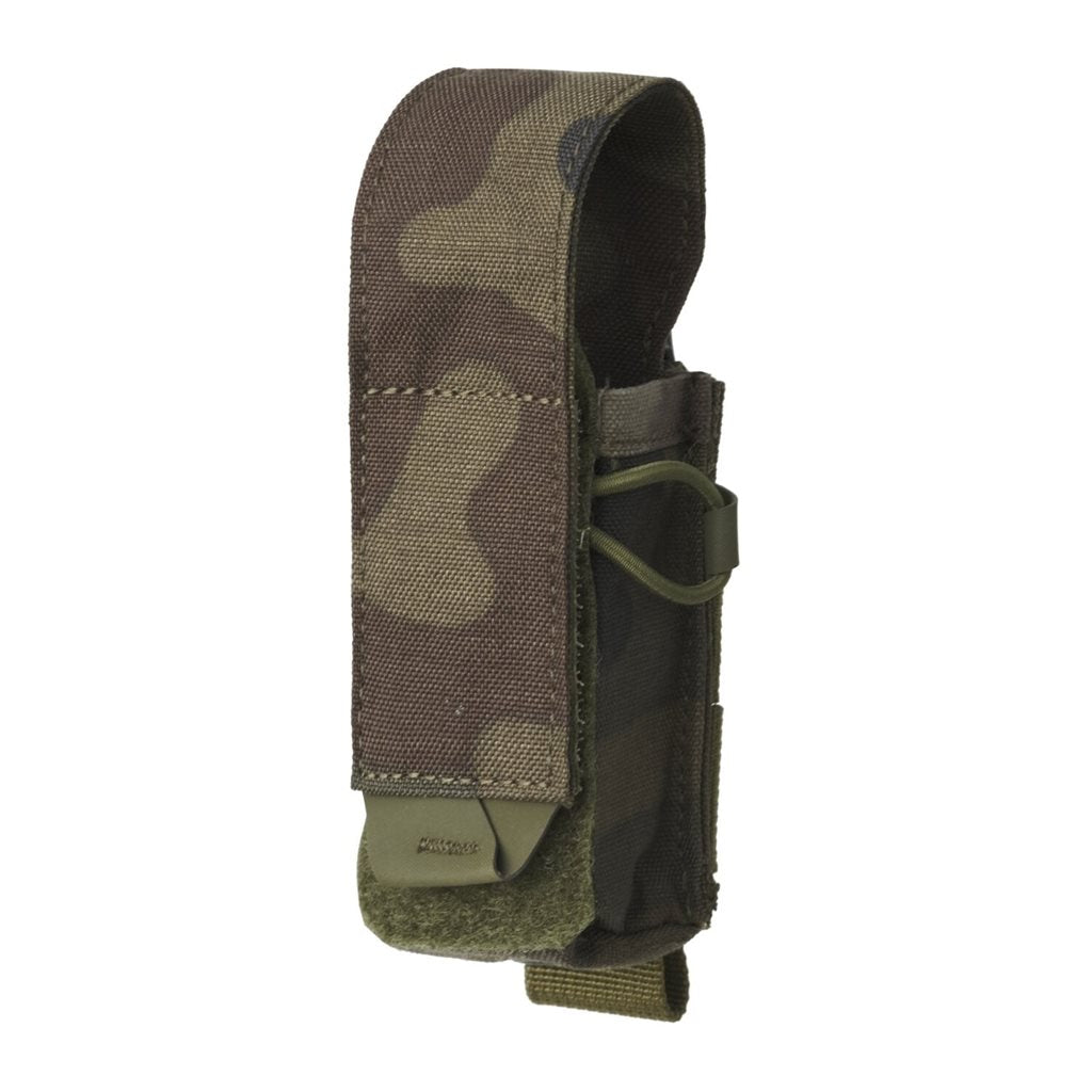 Funda GUARDIAN para cargador de pistola negra, compatible MOLLE/PALS, solapa desmontable
