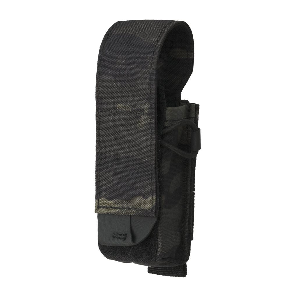Funda GUARDIAN para cargador de pistola negra, compatible MOLLE/PALS, solapa desmontable