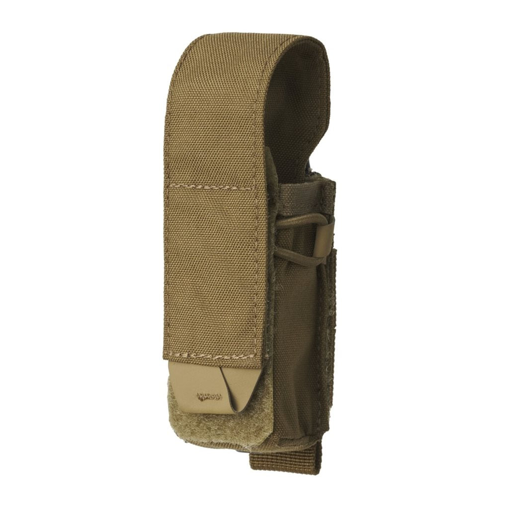 Funda GUARDIAN para cargador de pistola negra, compatible MOLLE/PALS, solapa desmontable