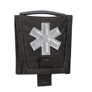 Botiquín MICRO MED KIT negro, insert plegable tipo cartera con dos bolsillos pequeños de borde reforzado