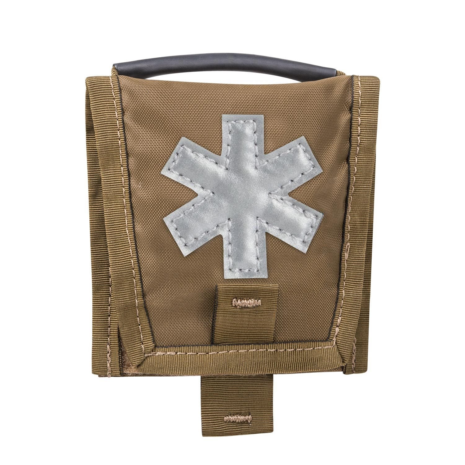 Botiquín MICRO MED KIT negro, insert plegable tipo cartera con dos bolsillos pequeños de borde reforzado