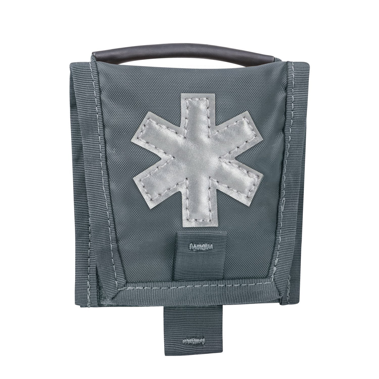 Botiquín MICRO MED KIT Negro, pequeño estuche de bolsillo plegable con dos bolsillos interiores de borde reforzado