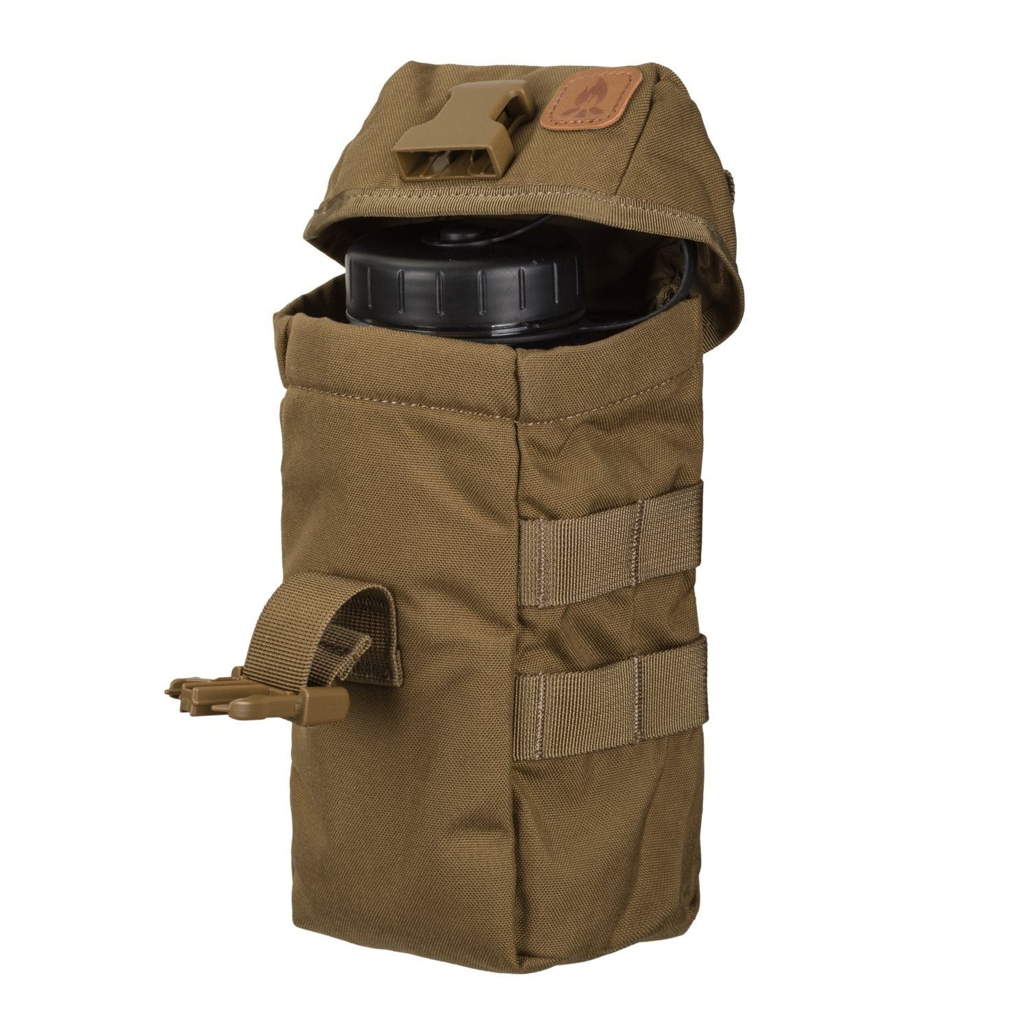Funda para botella negra MO-O10 en Cordura 500D con anclajes MOLLE/PALS