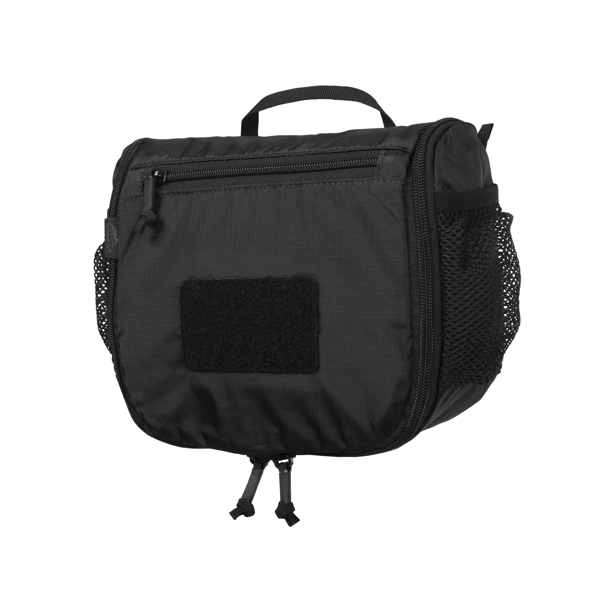 Neceser TRAVEL negro con bolsillos de malla, espejo desmontable y gancho