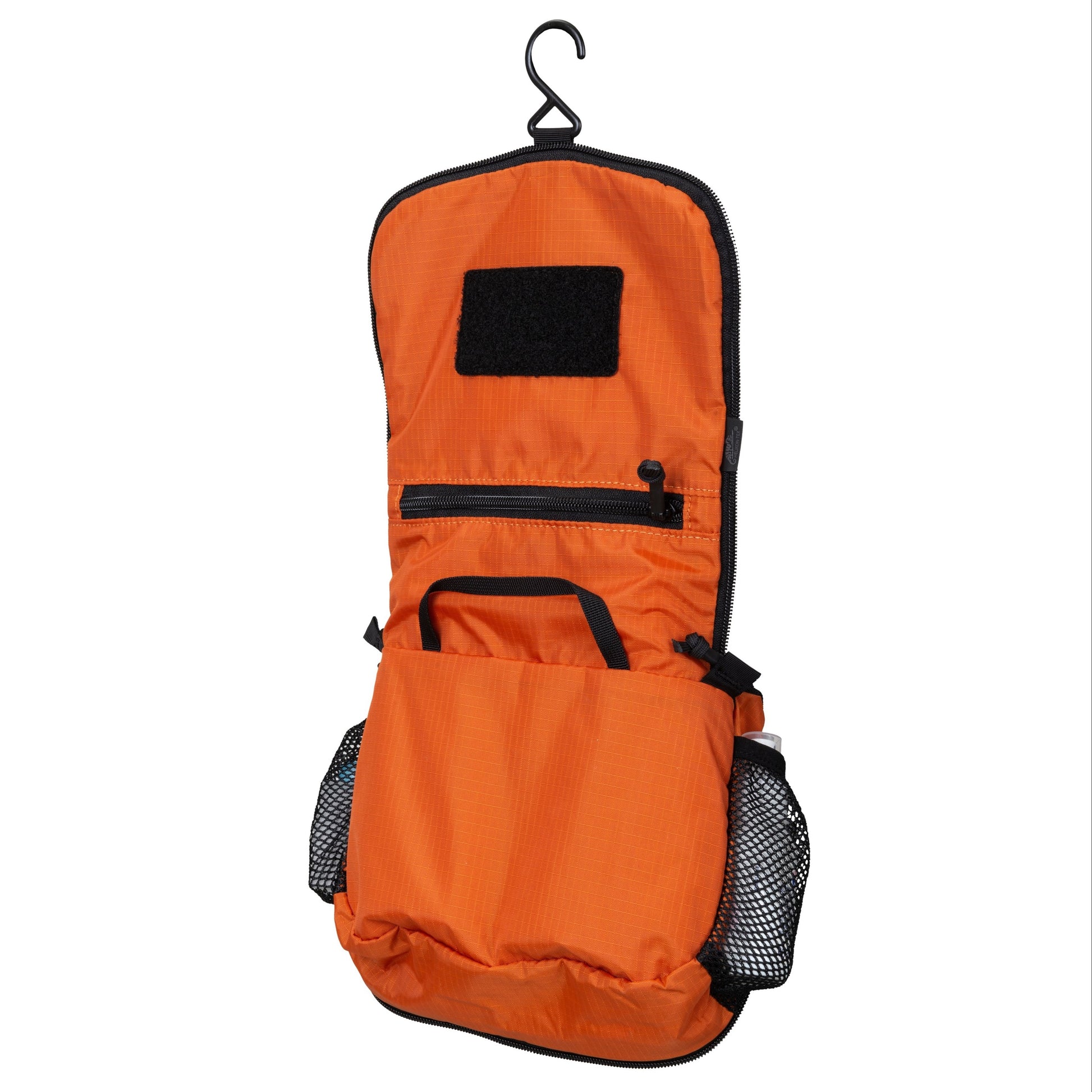 Bolsa TRAVEL para artículos de aseo OLIVE GREEN/NEGRO de Helikon-Tex con bolsillos de malla y espejo desmontable