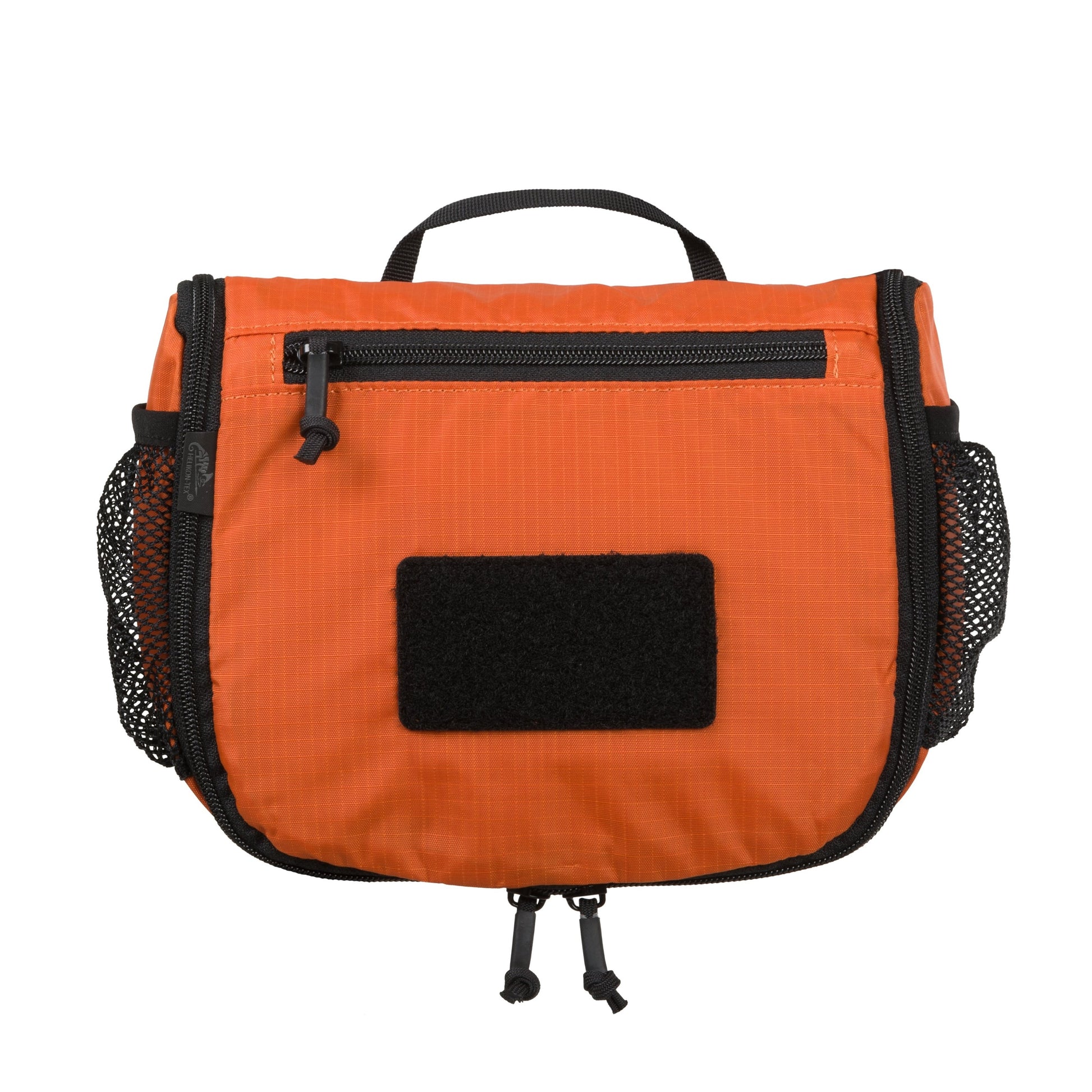 Bolsa TRAVEL para artículos de aseo OLIVE GREEN/NEGRO de Helikon-Tex con bolsillos de malla y espejo desmontable