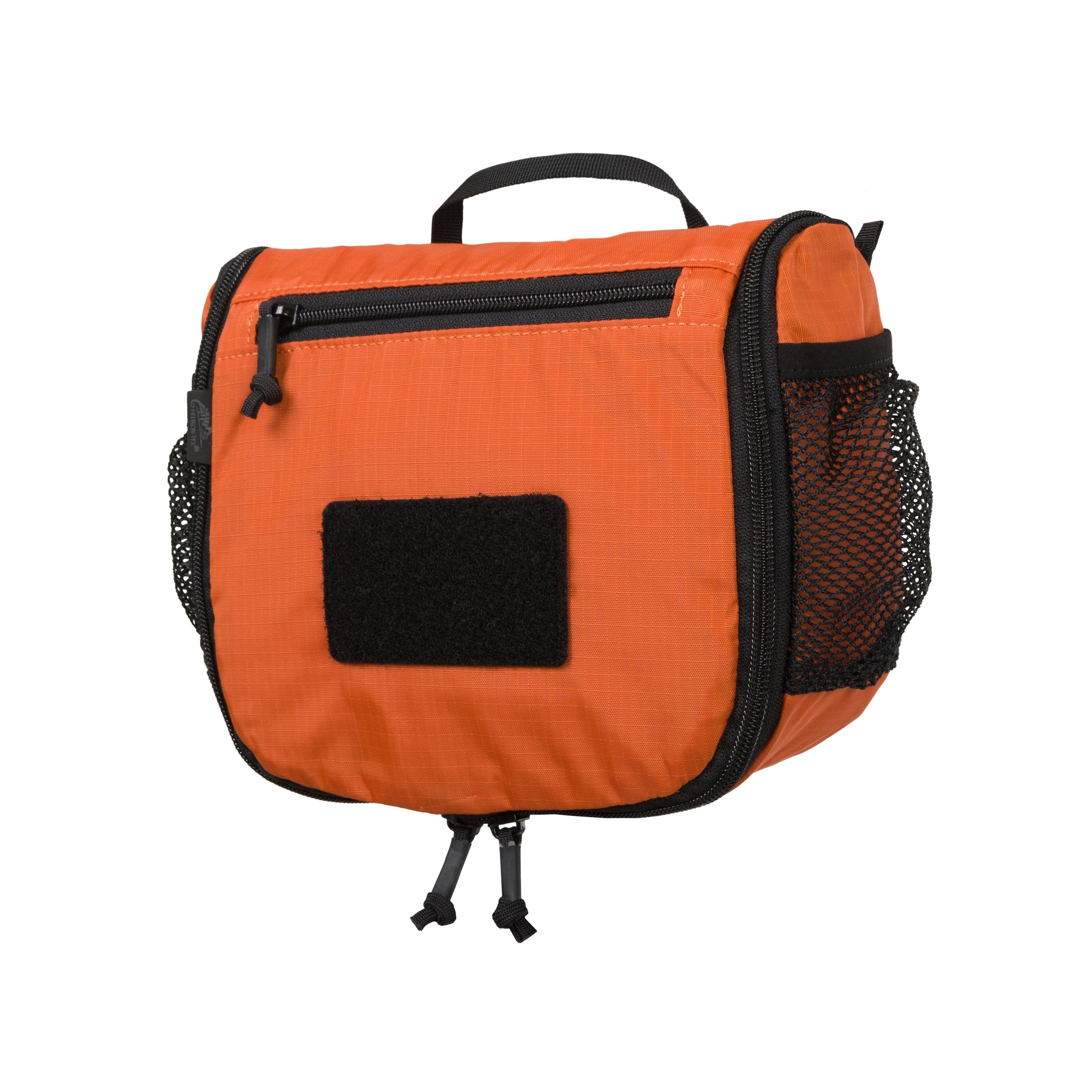 Bolsa TRAVEL para artículos de aseo OLIVE GREEN/NEGRO de Helikon-Tex con bolsillos de malla y espejo desmontable