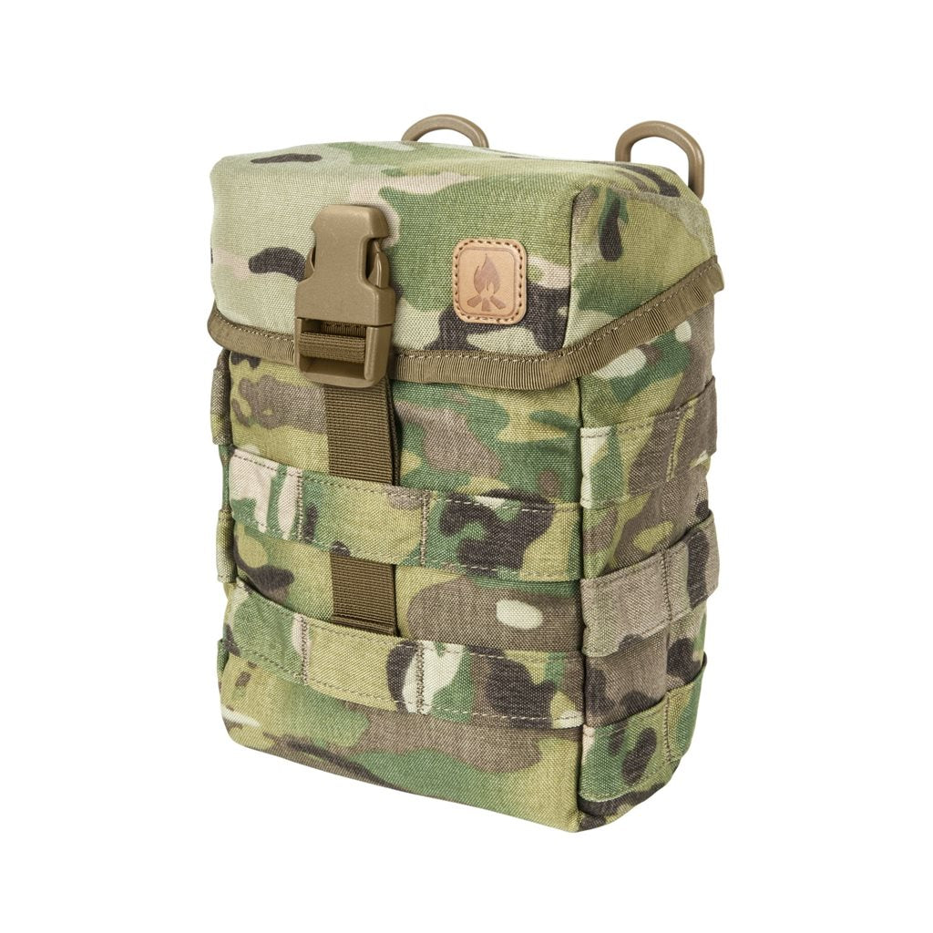 Funda E&E [U.03] Cordura negra, compatible con MOLLE/PALS, vista frontal del producto
