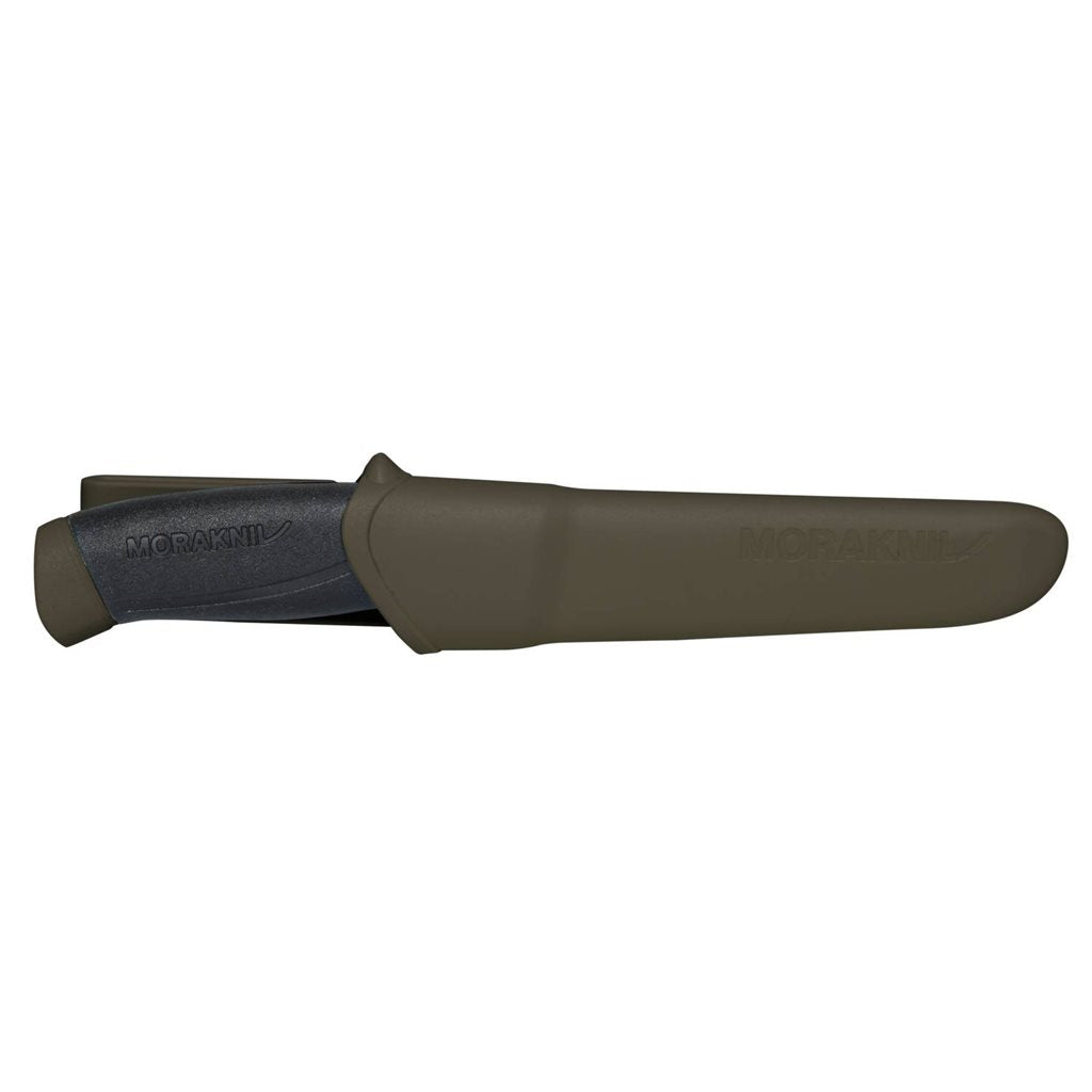 Cuchillo MORA COMPANION MG verde, hoja escandinava con recubrimiento triple, grosor 2 mm