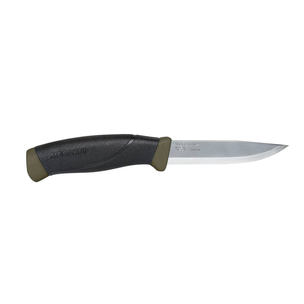 Cuchillo MORA COMPANION MG verde, hoja escandinava con recubrimiento triple, grosor 2 mm