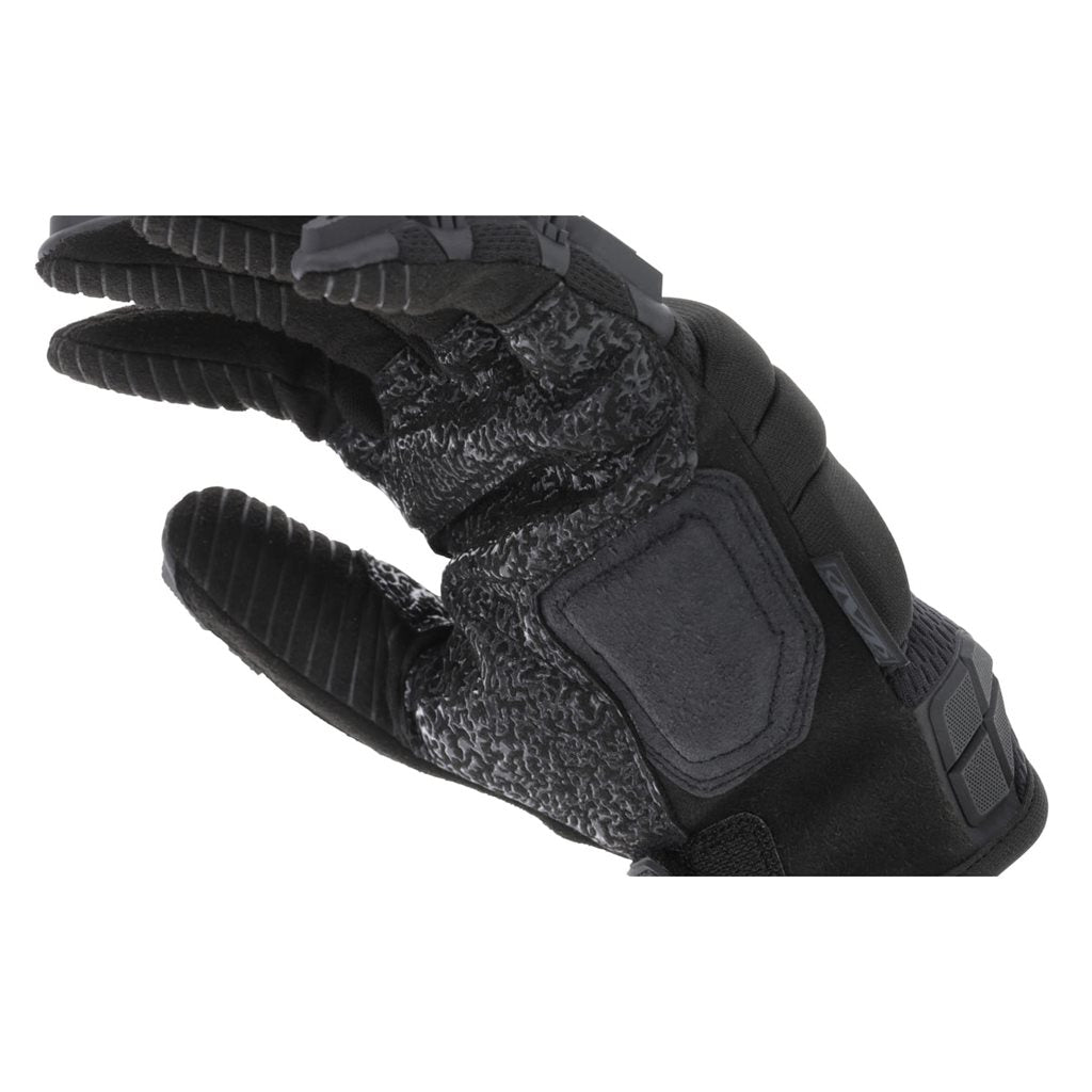 Guantes M-Pact 2 Covert negros, vista con acolchado EVA superior y acolchado de gel en la palma