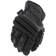 Guantes M-Pact 2 Covert negros, vista con acolchado EVA superior y acolchado de gel en la palma