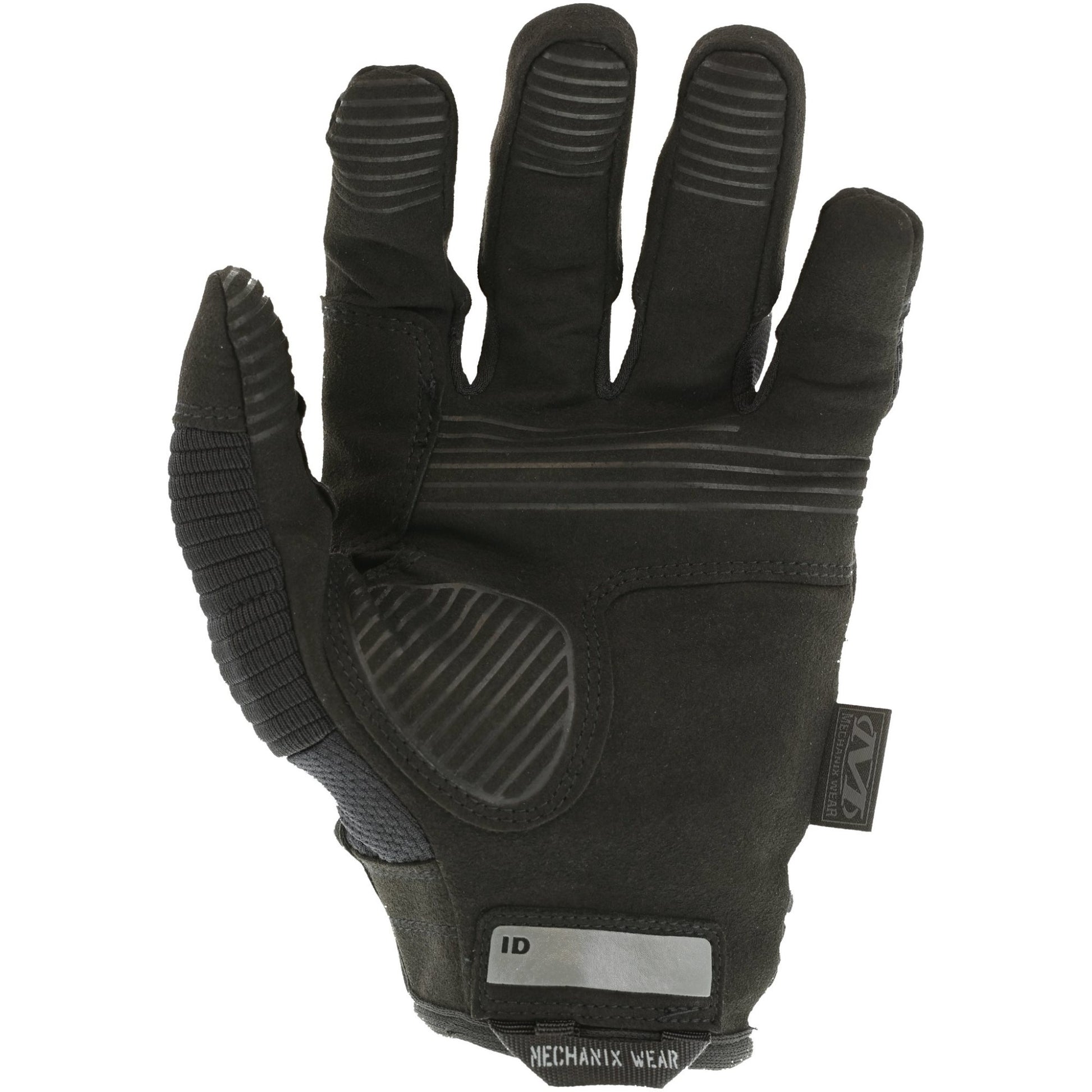 Guantes Mechanix M-Pact 3 negros, vista de la palma y parte superior