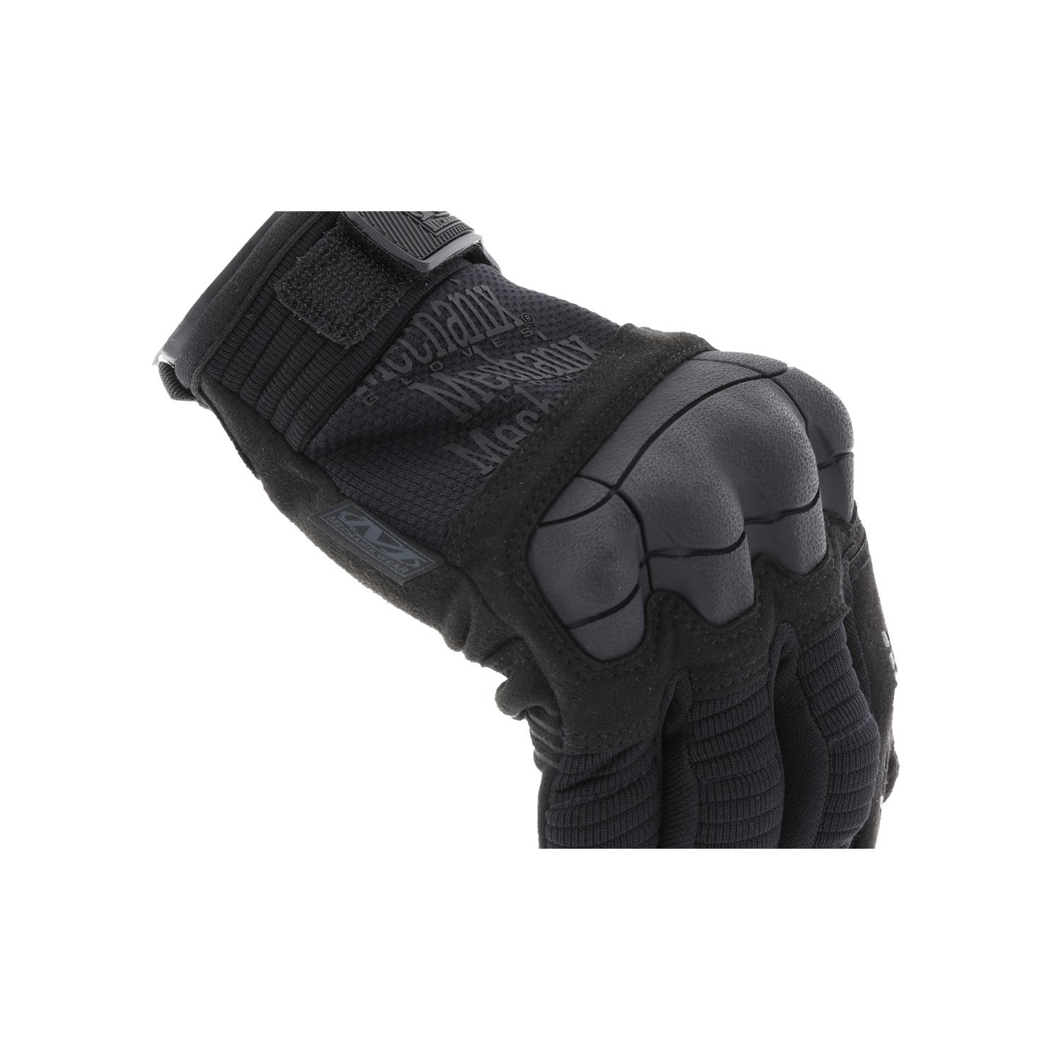 Guantes Mechanix M-Pact 3 negros, vista de la palma y parte superior