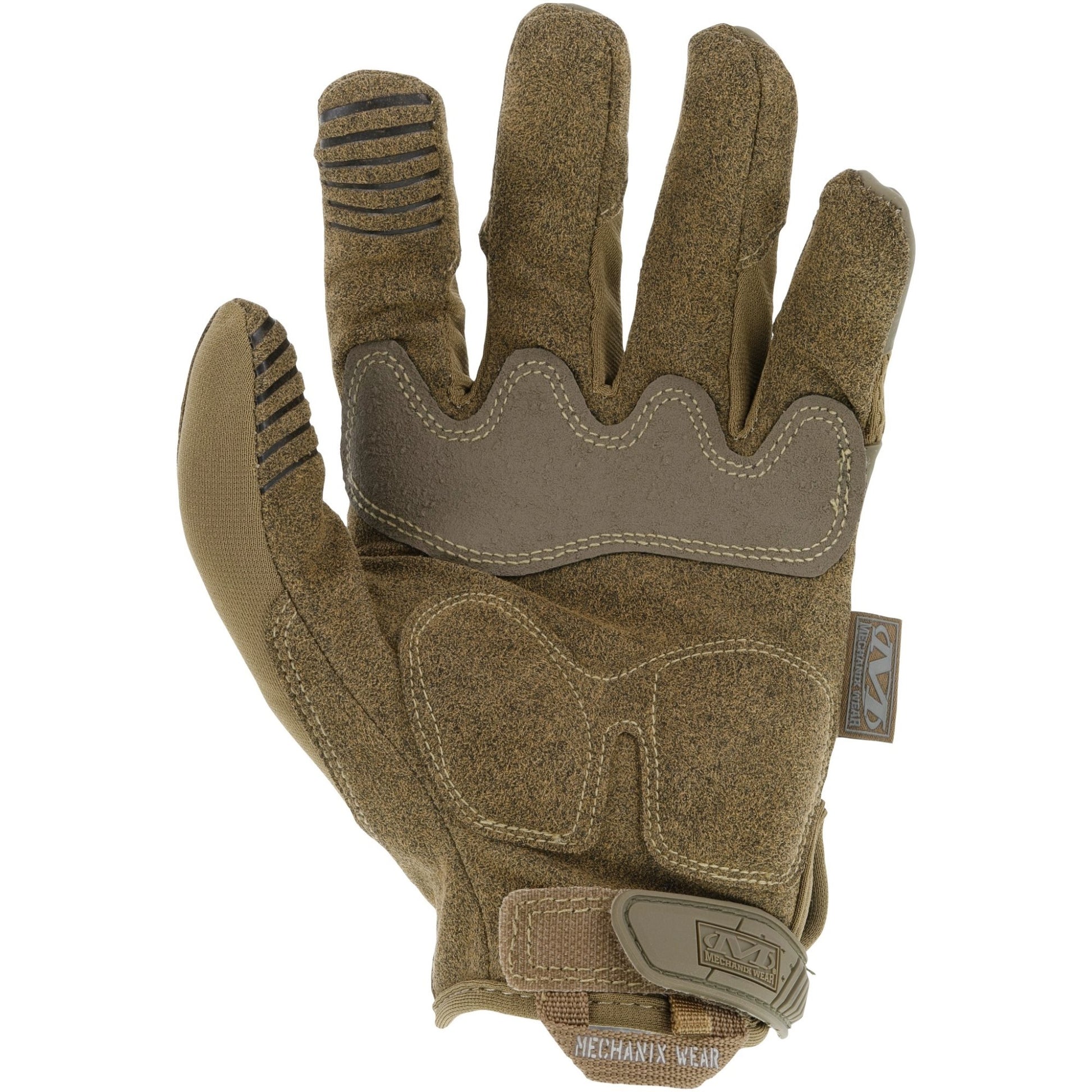 Guantes Mechanix M-Pact Coyote con acolchado EVA en capa superior y acolchado de gel en capa inferior