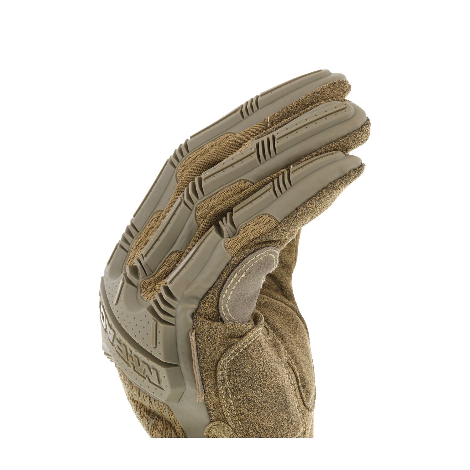 Guantes Mechanix M-Pact Coyote con acolchado EVA en capa superior y acolchado de gel en capa inferior