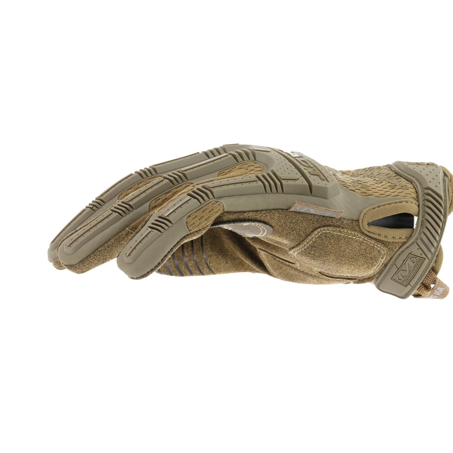 Guantes Mechanix M-Pact Coyote con acolchado EVA en capa superior y acolchado de gel en capa inferior