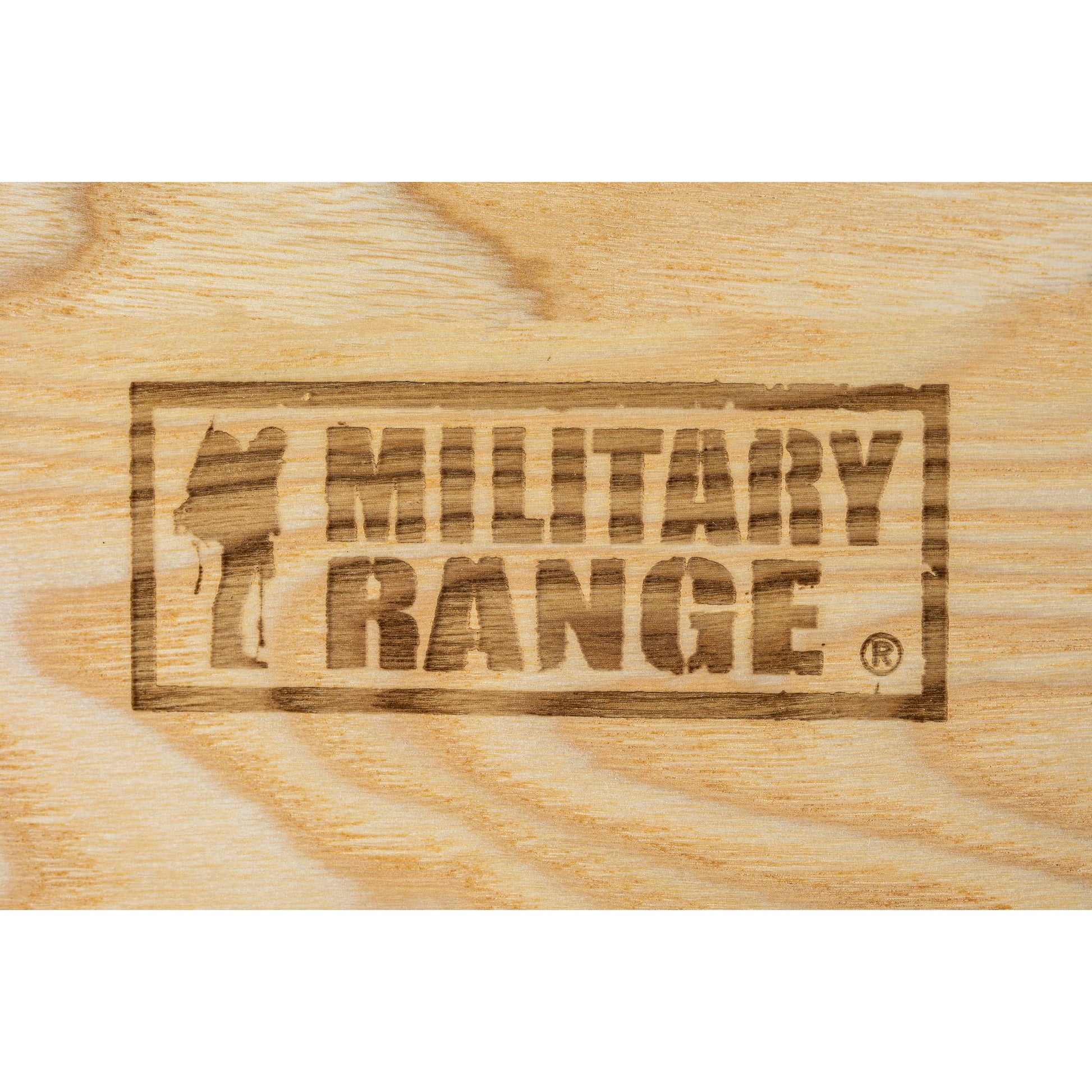 Tabla de cocina maciza de fresno 39x27x2,5 cm con logo Military Range