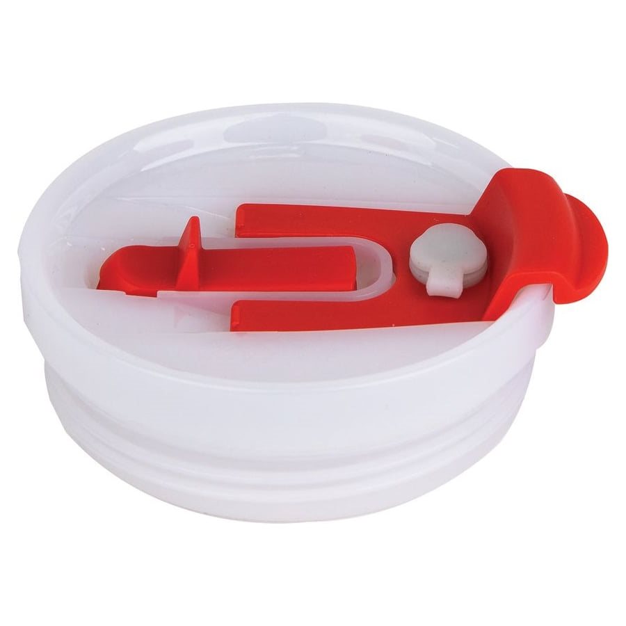 Taza térmica roja 1,2 L con pajita en acero inoxidable 18/8