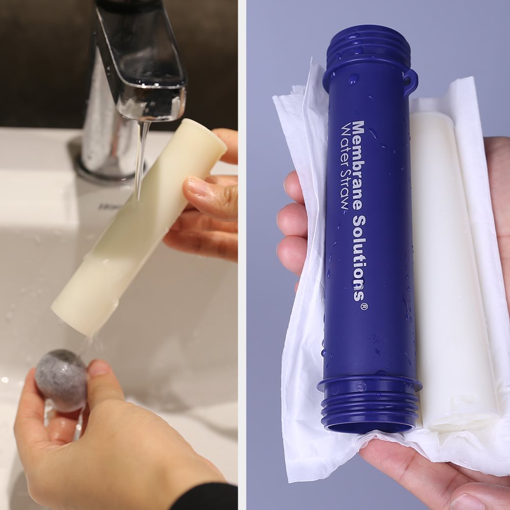 Pajita filtrante MEMBRANE SOLUTIONS STRAW II en color azul