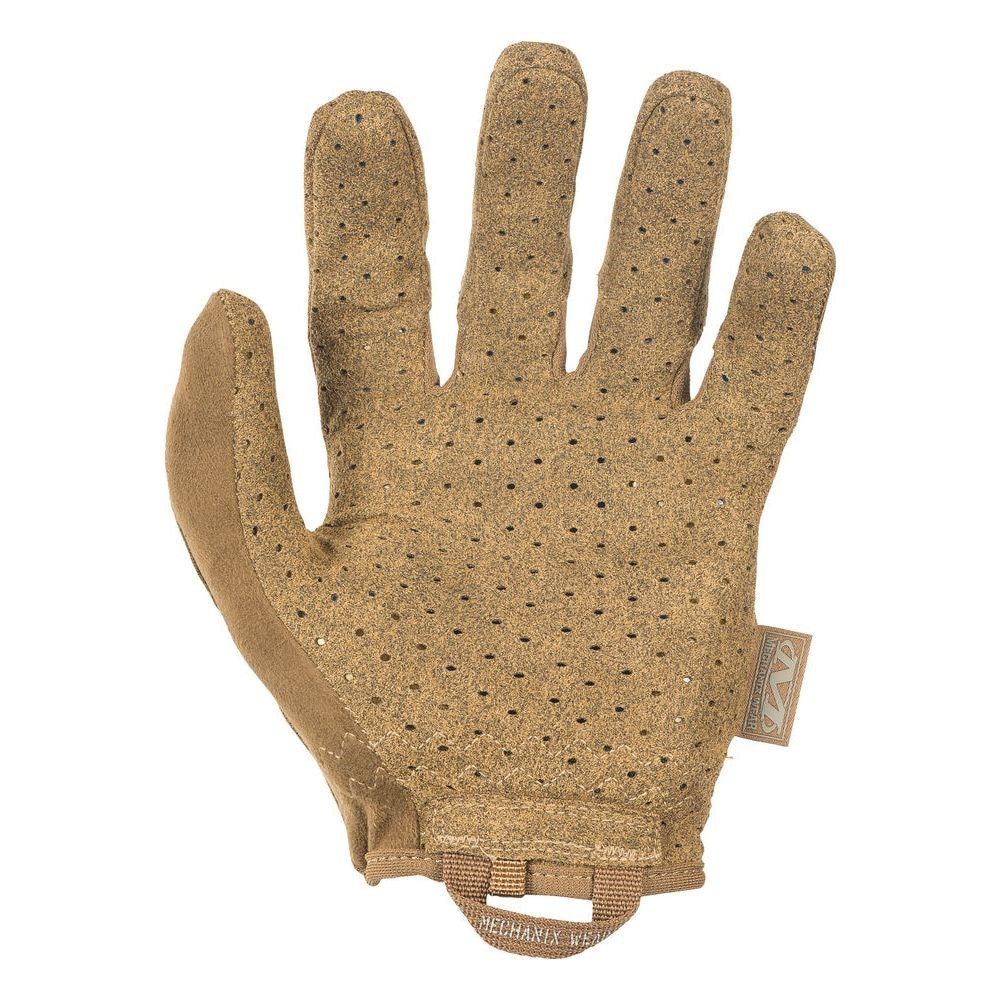 Guantes Vent Specialty Coyote en color coyote, diseño de bajo perfil y palma microperforada