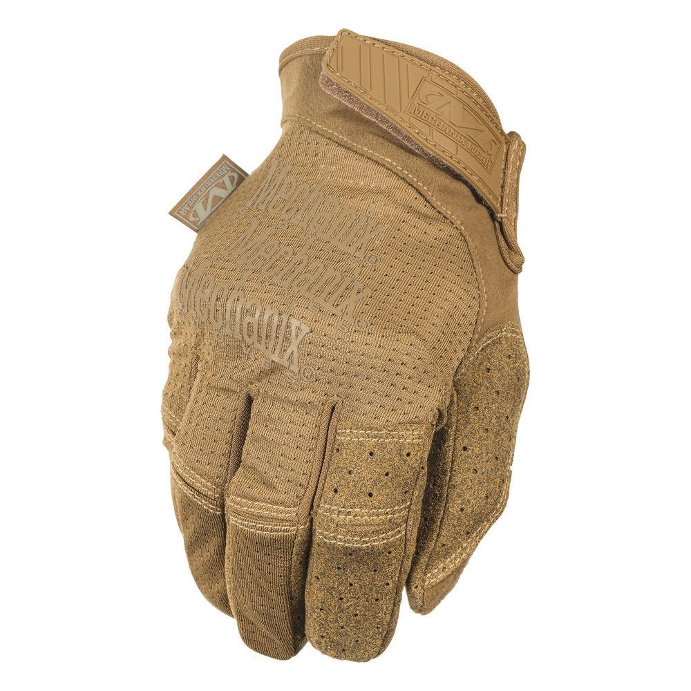 Guantes Vent Specialty Coyote en color coyote, diseño de bajo perfil y palma microperforada