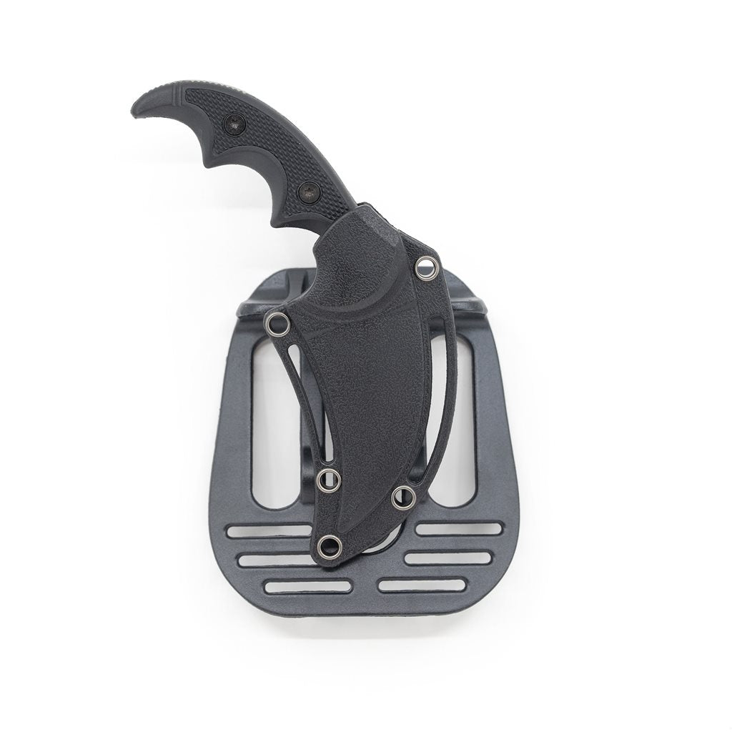 Cuchillo karambit con camuflaje digital y filo dentado, hoja de acero inoxidable, longitud total 12,5 cm