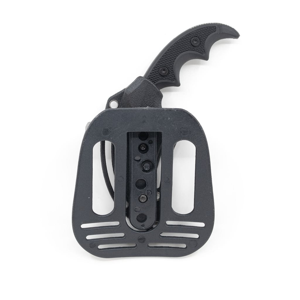 Cuchillo karambit con camuflaje digital y filo dentado, hoja de acero inoxidable, longitud total 12,5 cm