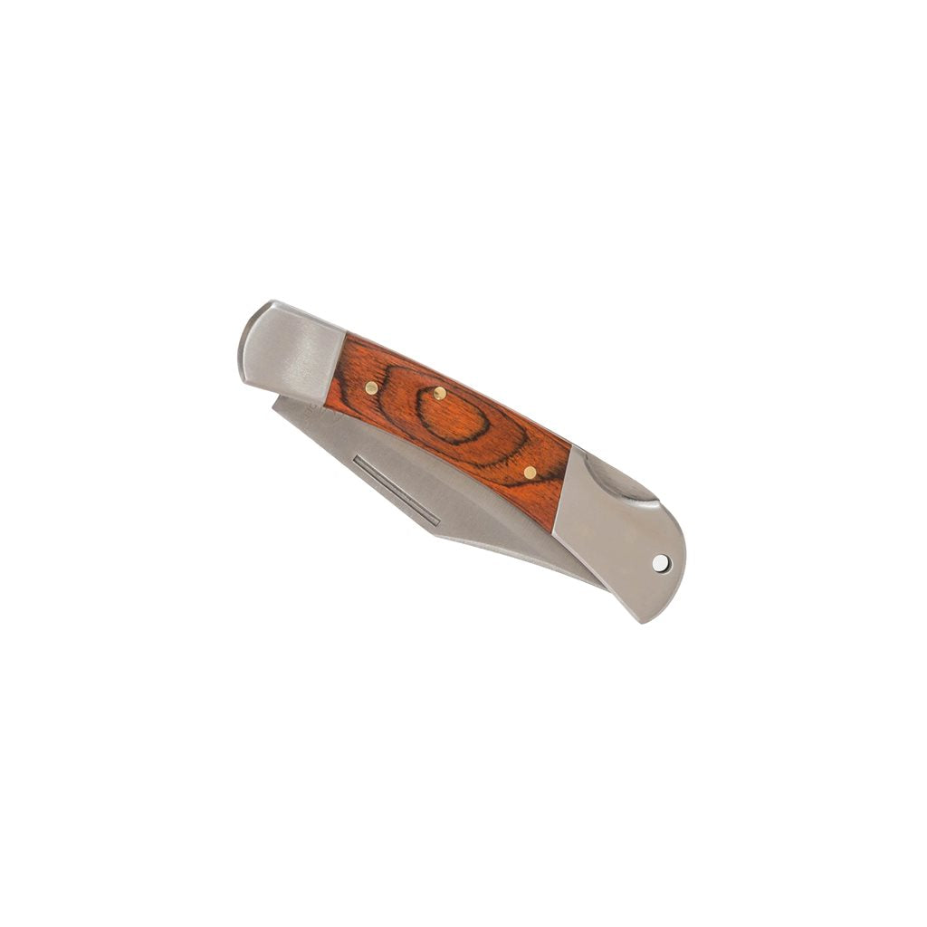 Cuchillo plegable KINGFISHER con empuñadura de madera y acero inoxidable