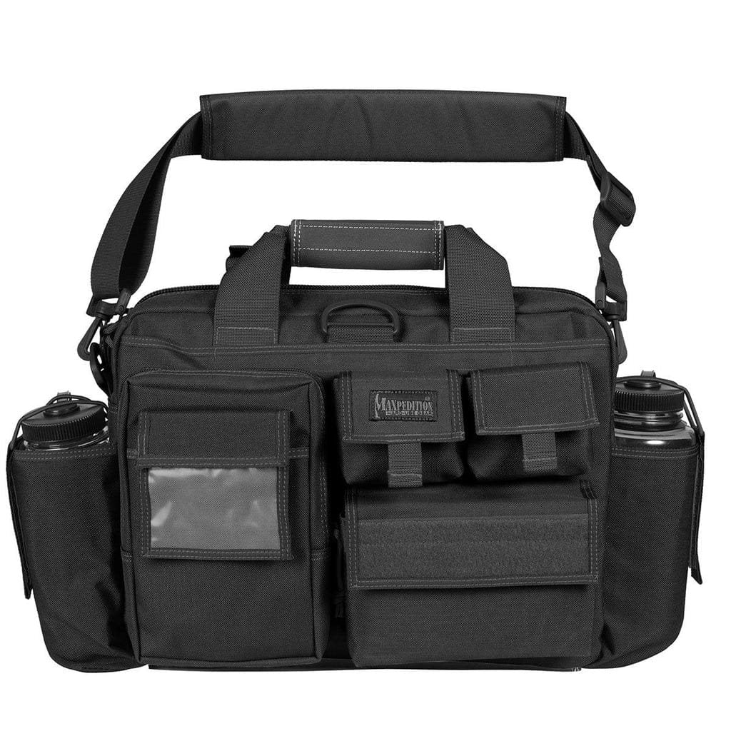 Bolsa de hombro OPERATOR TACTICAL ATTACHE negra con múltiples bolsillos y compartimento para portación oculta