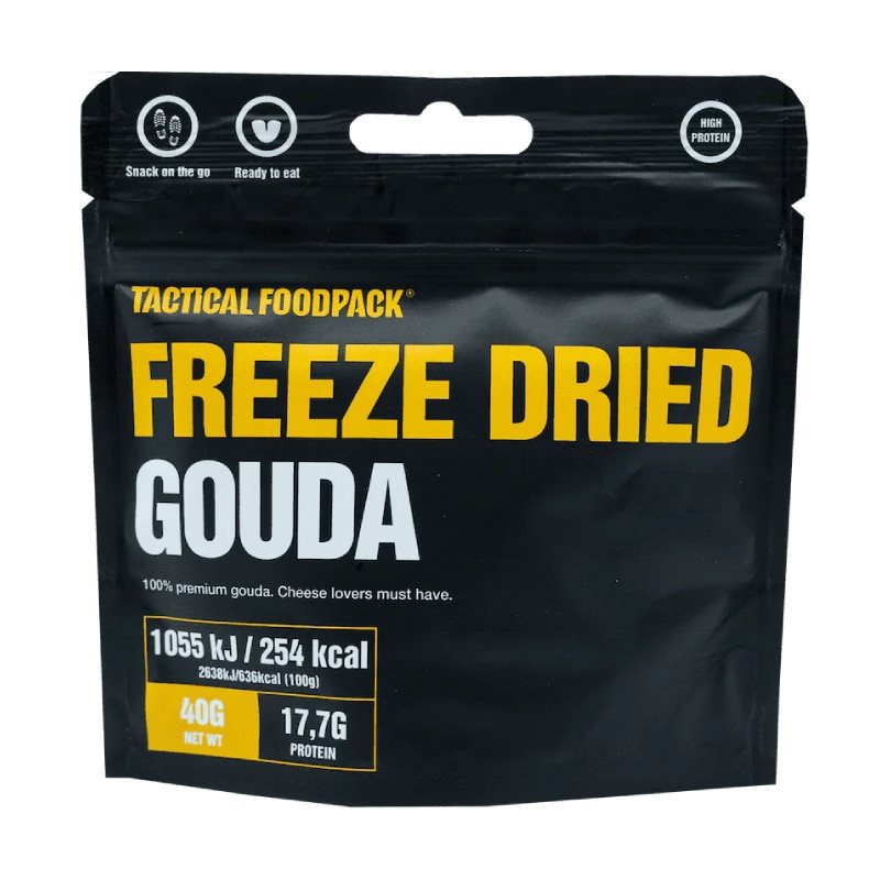 Trozos de queso Gouda liofilizados TACTICAL FOODPACK N0017