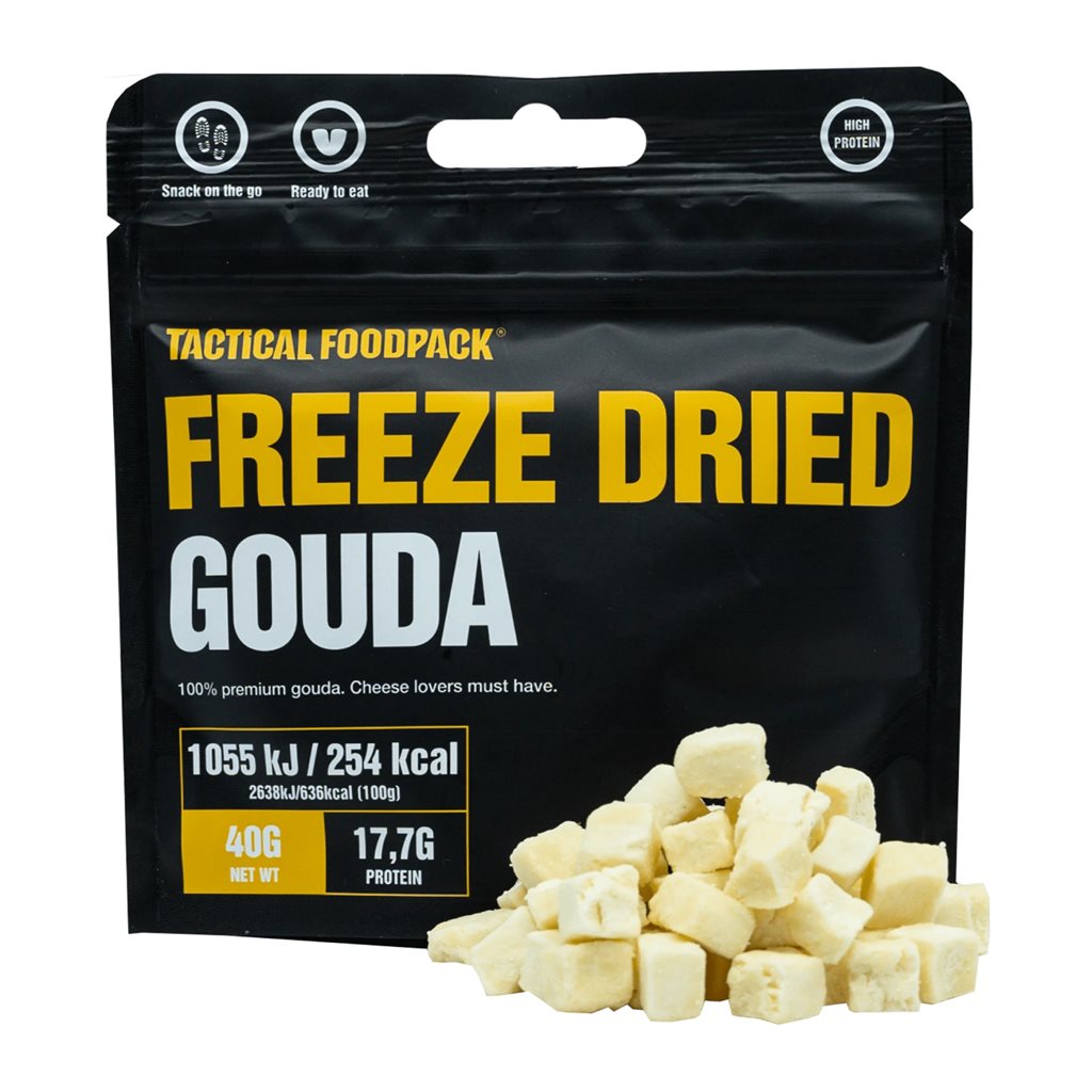 Trozos de queso Gouda liofilizados TACTICAL FOODPACK N0017