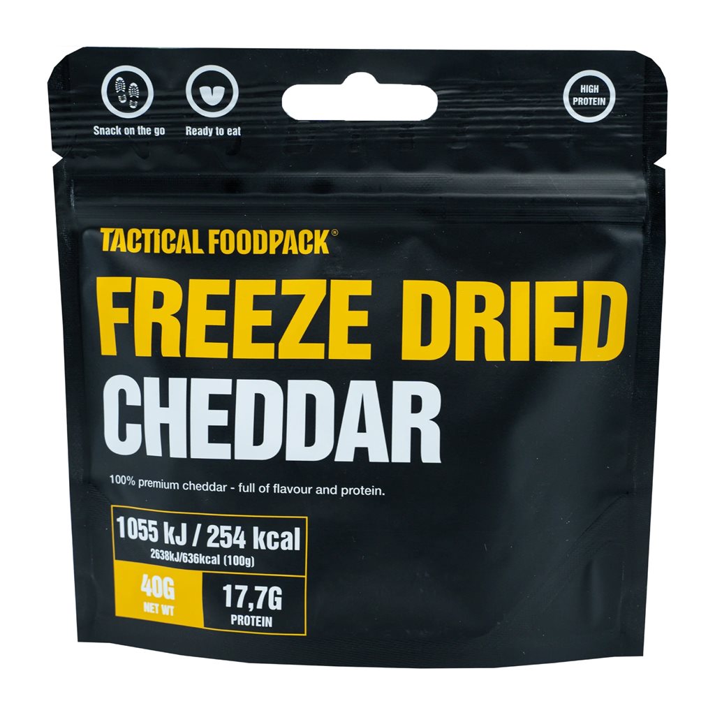 Paquete de comida liofilizada trozos de queso cheddar Tactical Foodpack N0018