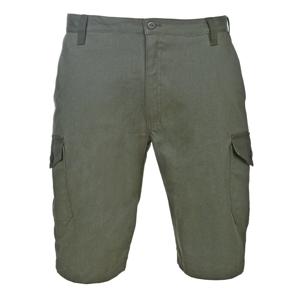 Pantalones cortos RINDAL 97% algodon 3% elastano verde con varios bolsillos y cierre cremallera