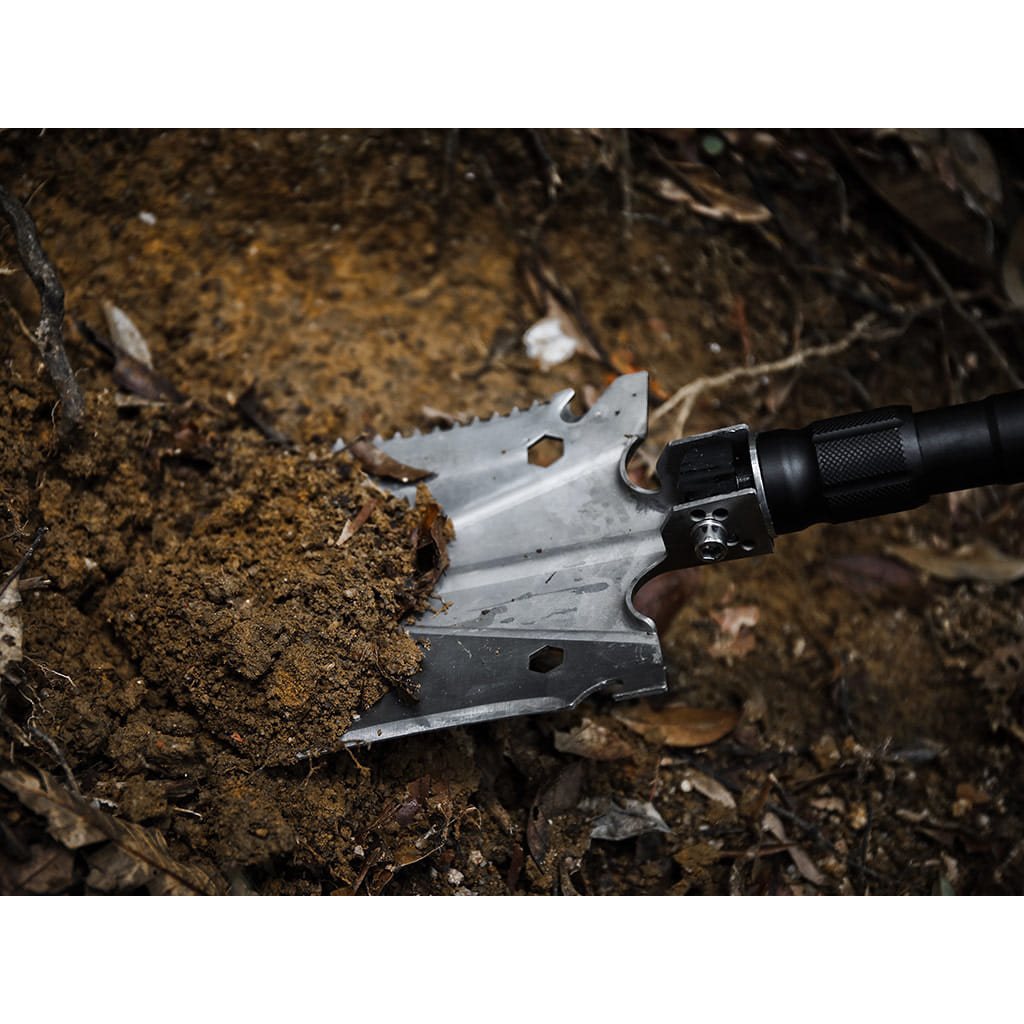 Pala plegable REGULAR multifunción con pico, sierra y martillo, herramienta robusta para supervivencia y camping