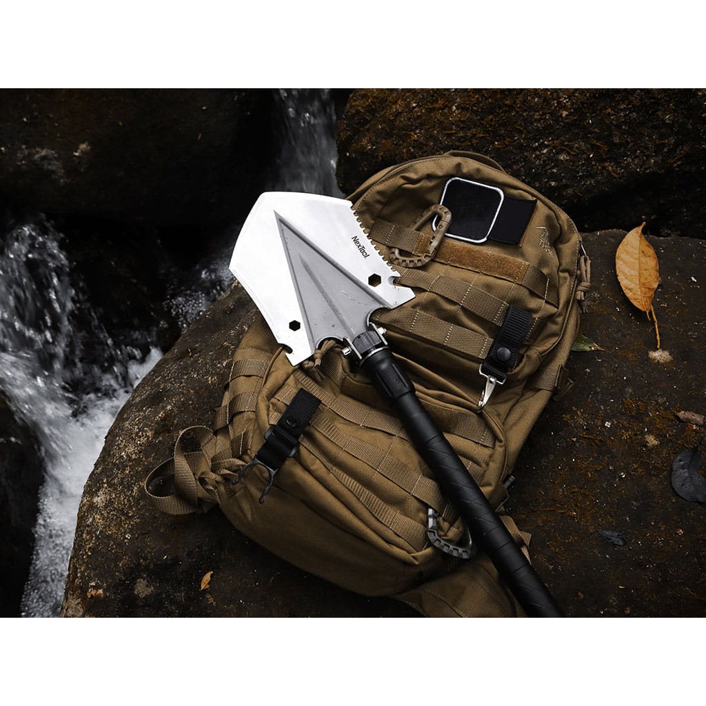 Pala plegable REGULAR multifunción con pico, sierra y martillo, herramienta robusta para supervivencia y camping