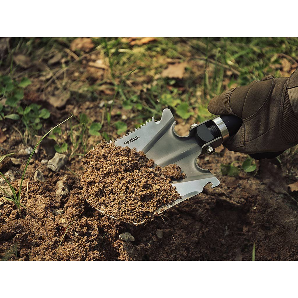 Pala plegable multifunción pequeña para camping, jardinería ligera y excursiones de varios días