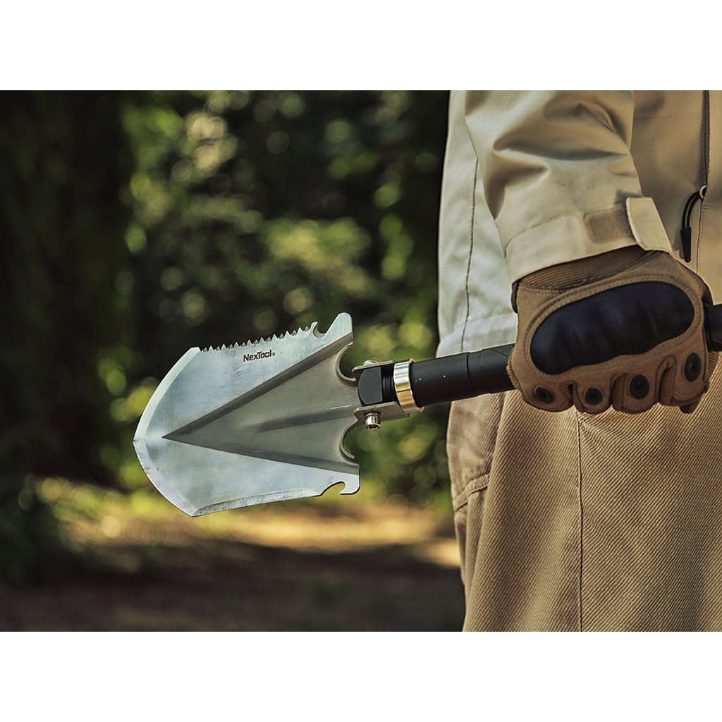 Pala plegable multifunción pequeña para camping, jardinería ligera y excursiones de varios días