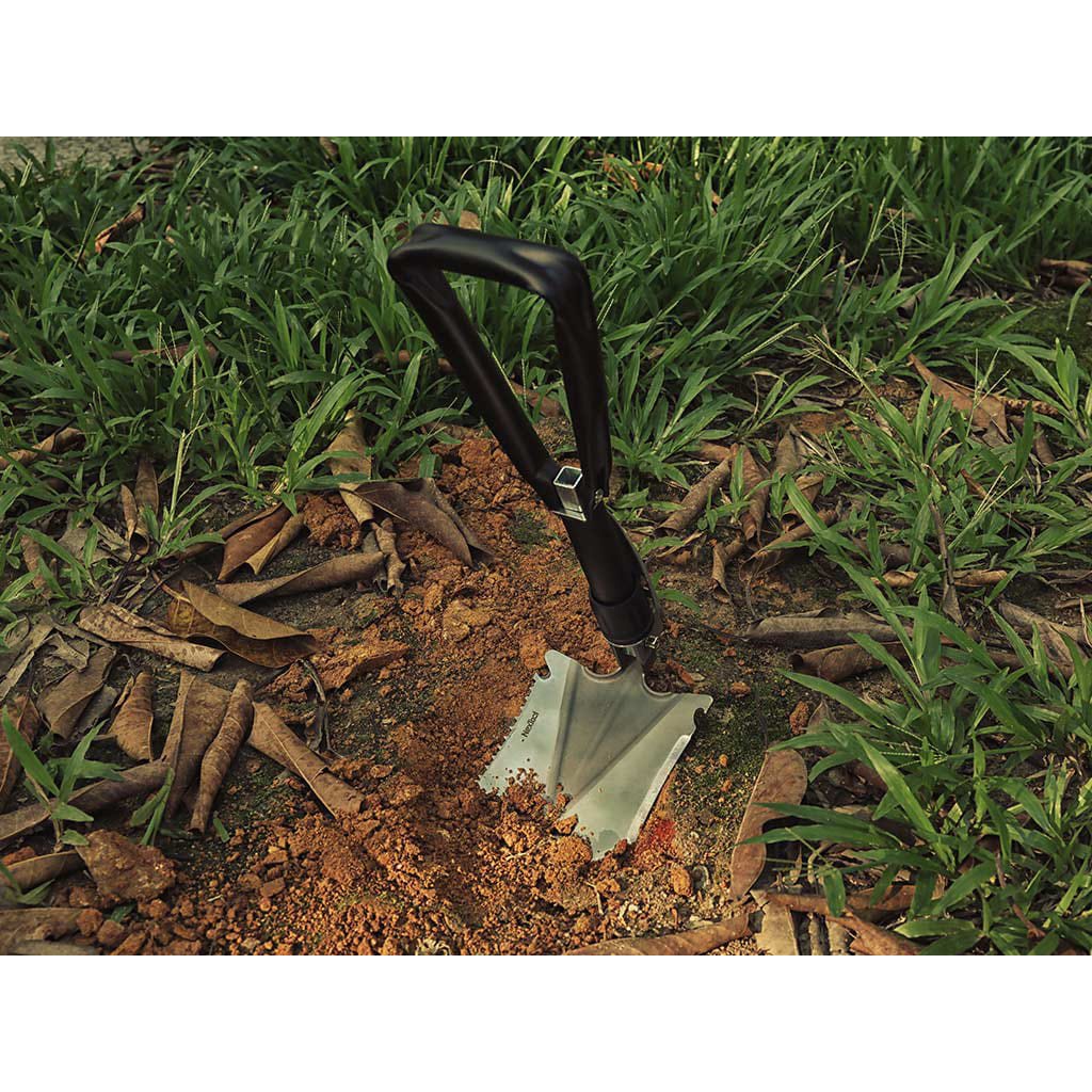 Pala plegable mini NexTool con funda, compacta y resistente para camping y emergencias
