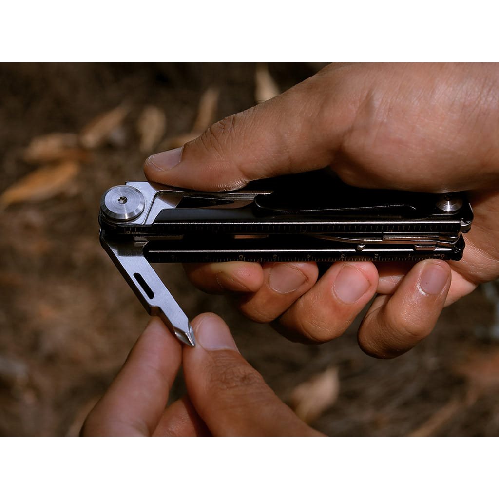 Navaja de bolsillo NexTool EDC Knight negra con 12 funciones y clip tactico