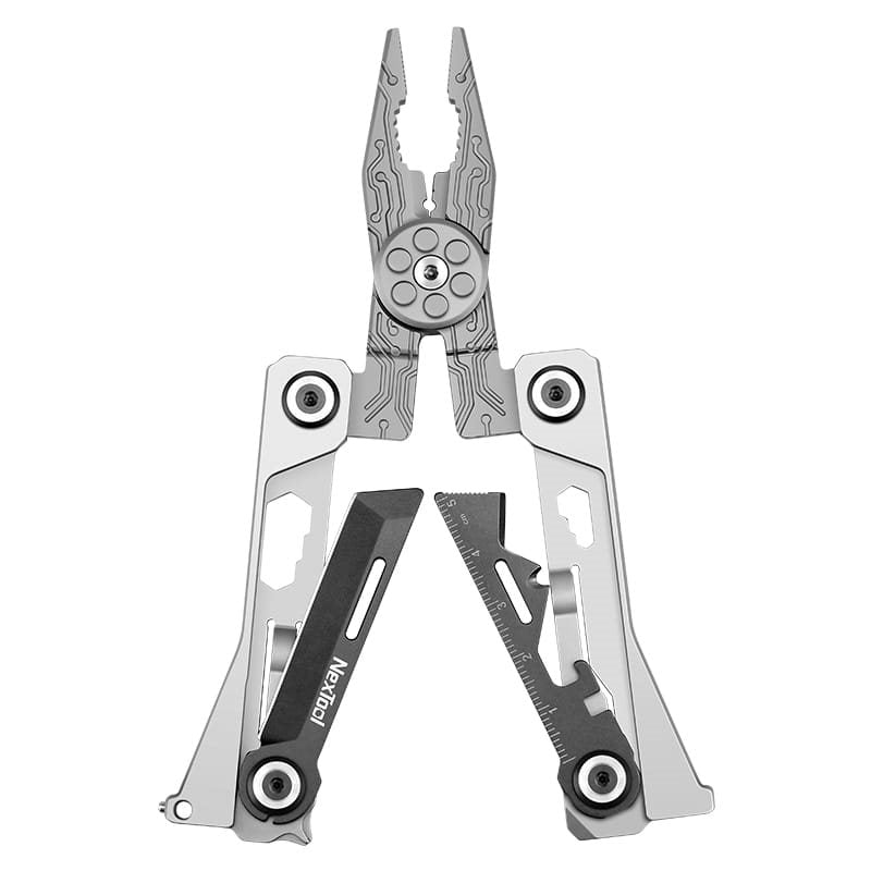 Multiherramienta Silver Blade EDC tamaño tarjeta con 14 funciones, cuerpo elegante