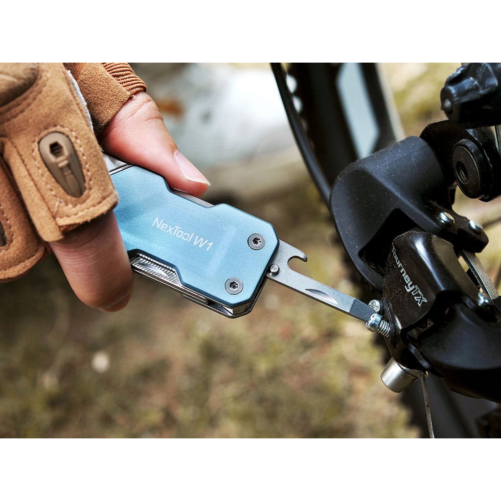 Multiherramienta NexTool W1 azul con llave francesa y 6 funciones integradas, cuerpo de acero inoxidable