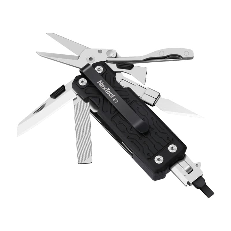 NexTool Pocket Tool E1 negro — herramienta multifunción compacta 10 en 1