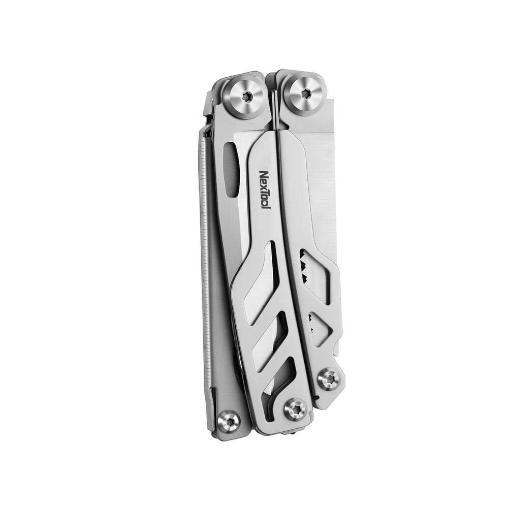 Alicates multifunción FLAGSHIP MAX plateados con cuchillo de acero 8Cr14Mov