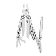 Alicates multifunción FLAGSHIP MAX plateados con cuchillo de acero 8Cr14Mov