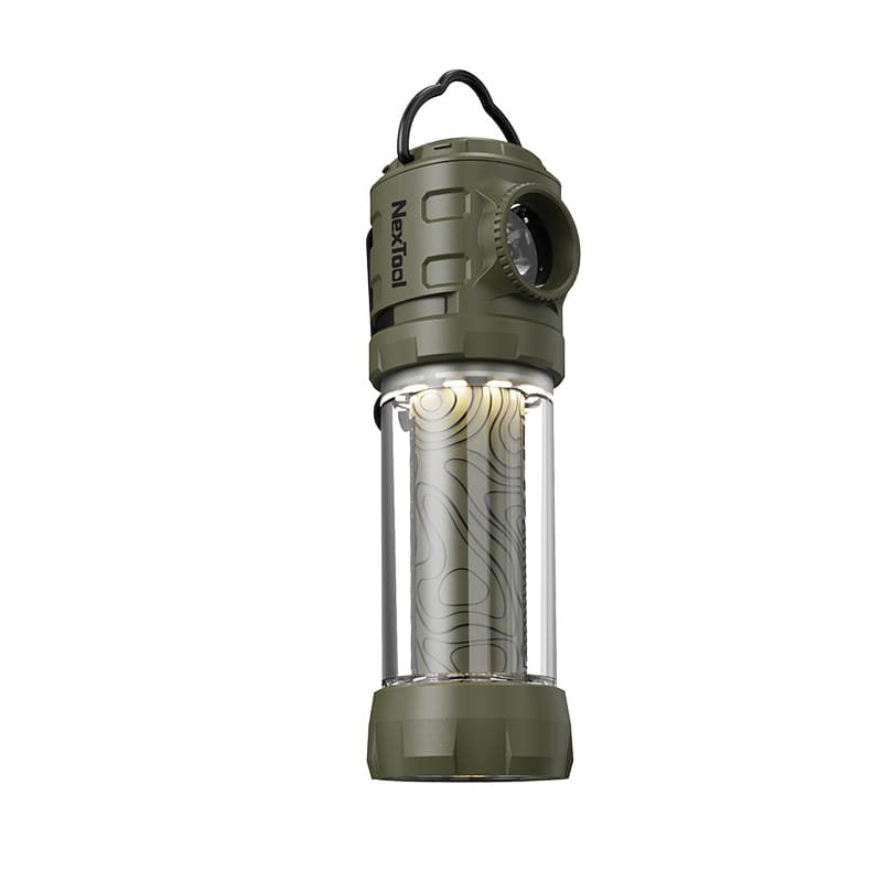 Linterna de camping STARRY LP10 con LED blanco potente y tira LED amarilla oculta
