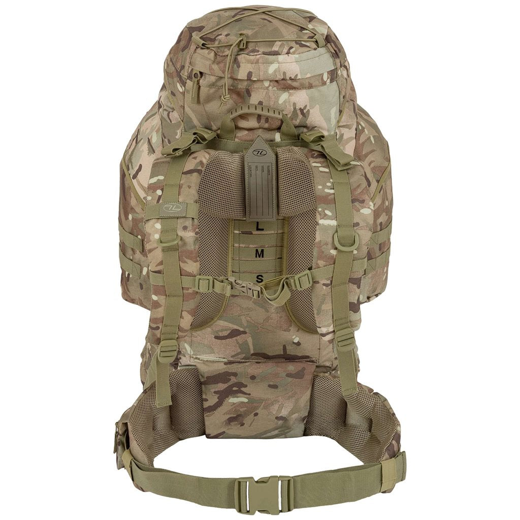 Mochila FORCES 66 en poliéster 1000D XTP con triple recubrimiento PU, resistente al agua