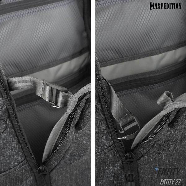 Mochila ENTITY 27 CCW gris con funda acolchada para portátil y varios compartimentos