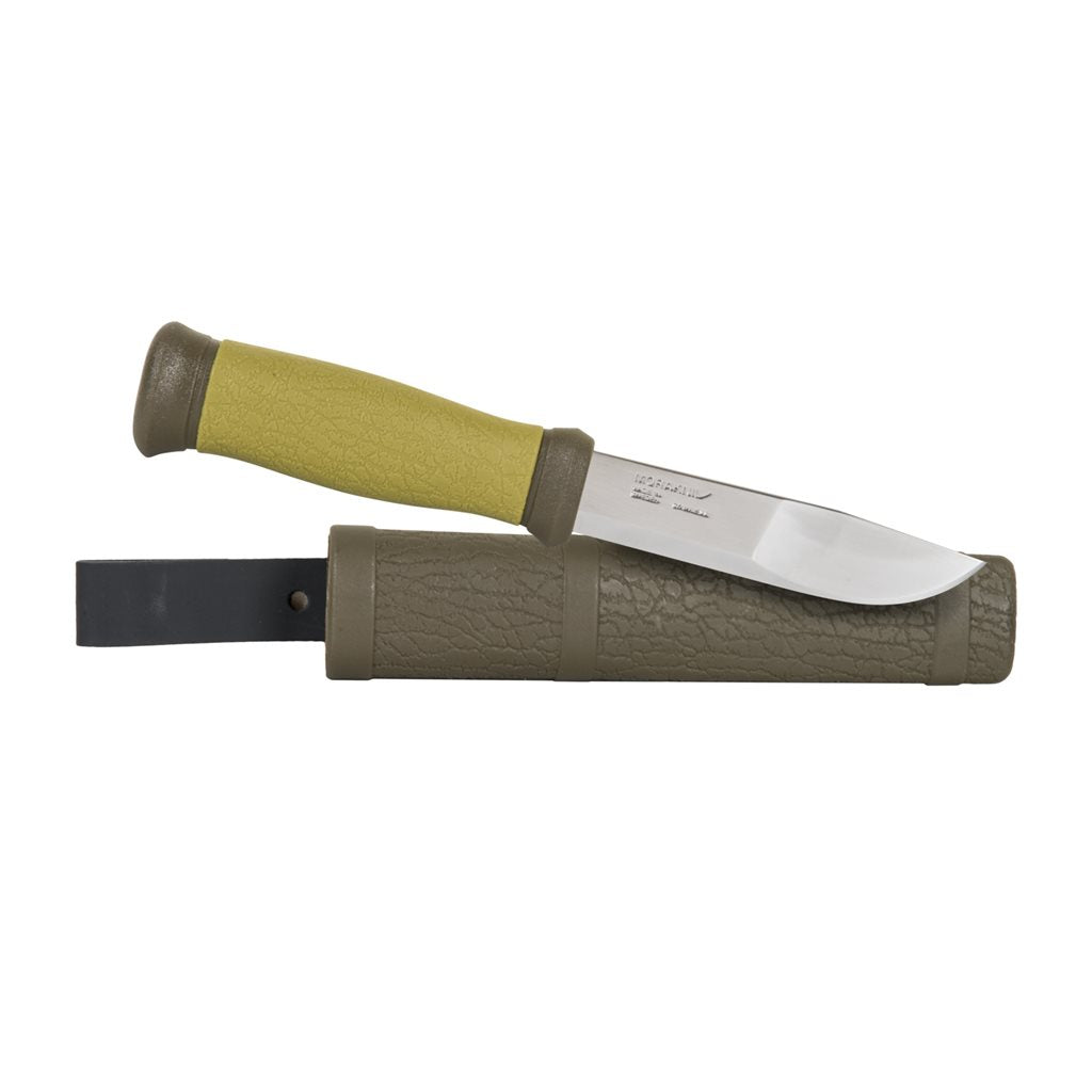 Cuchillo Mora 2000 naranja, hoja multifunción y empuñadura antideslizante
