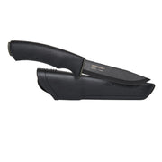 Navaja Morakniv BUSHCRAFT de acero al carbono, acabado negro, canto apto para pedernal